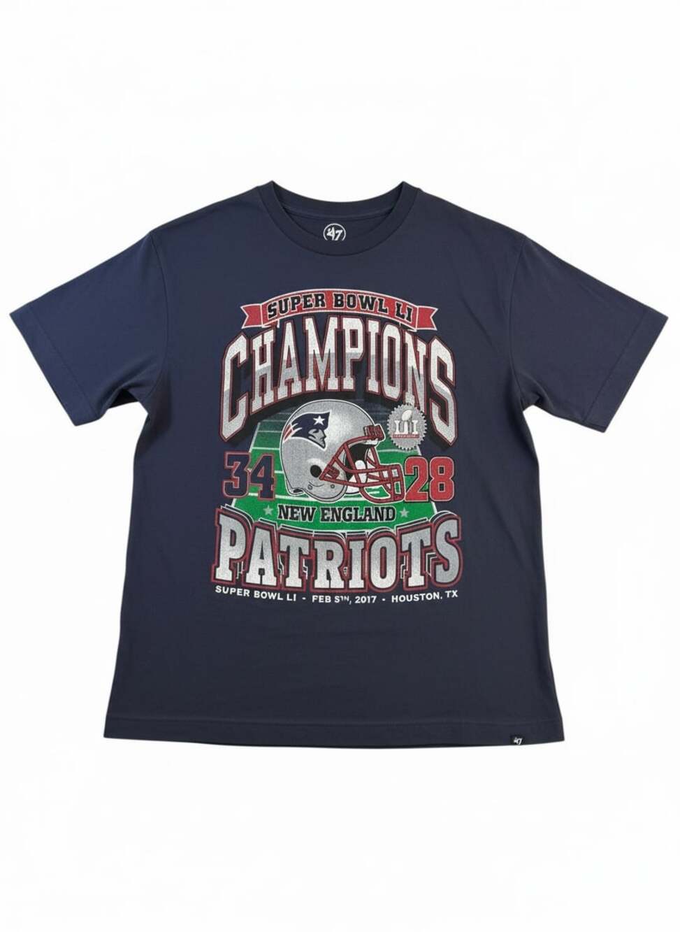 47 Brand New England Patriots Super Bowl LI Champions T Shirt Men’s L NFL